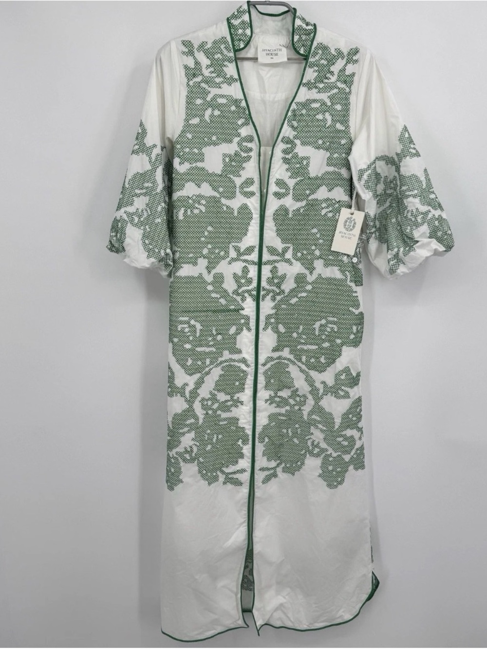 Hyacinth House by Tuckernuck white & green caftan